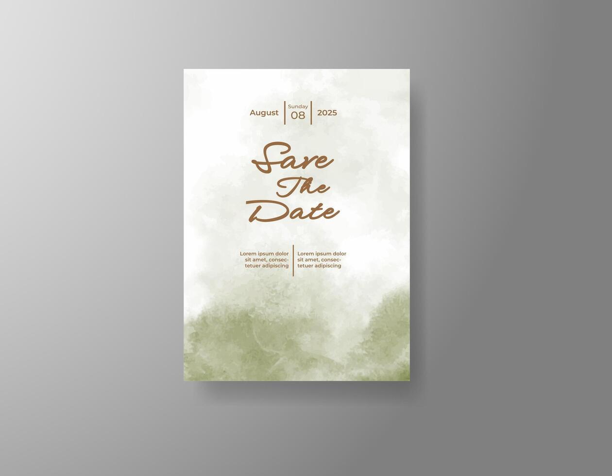 Lightly painted invitation with abstract charm. vector