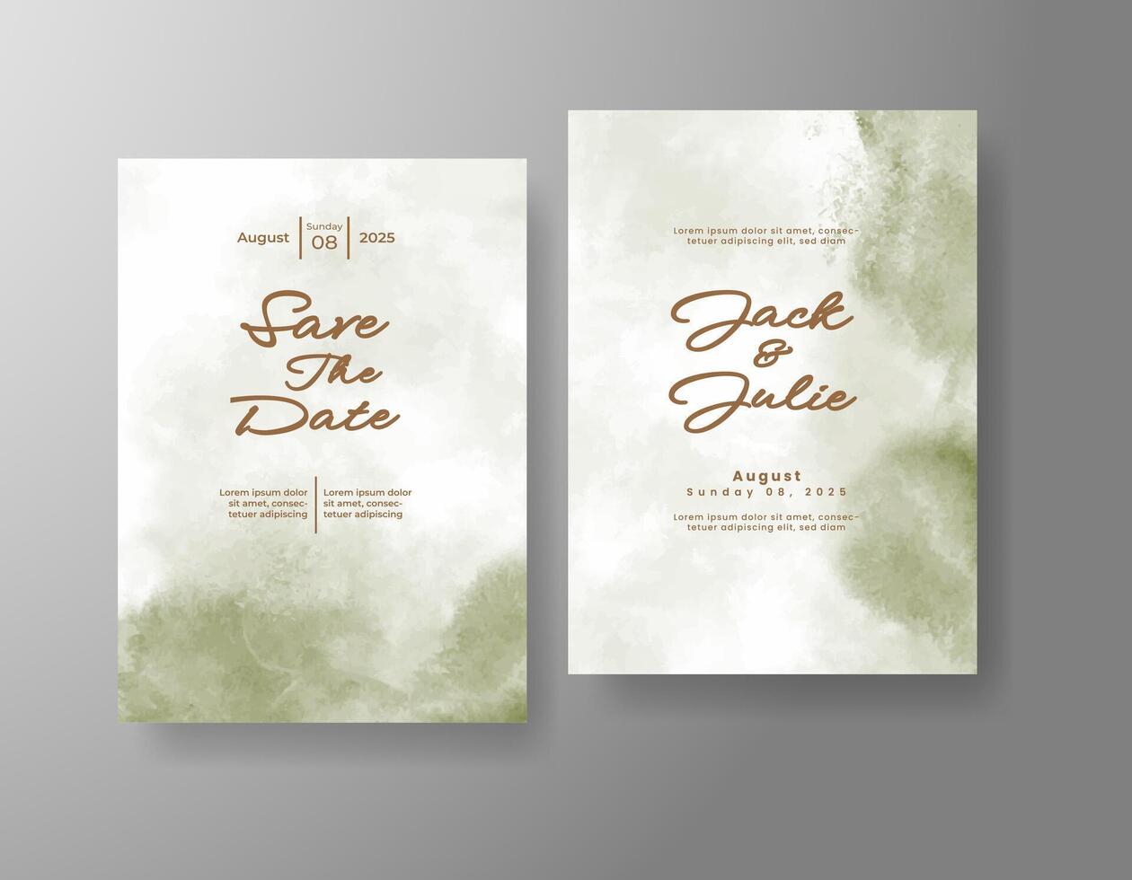 Watercolor wave pattern for soft invitation. vector