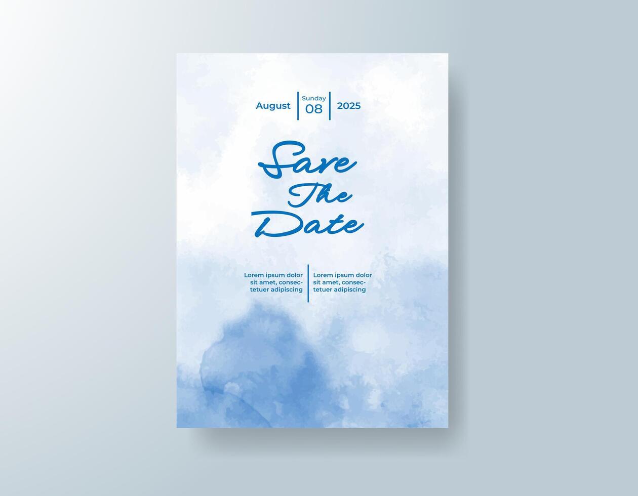 Romantic painted look on invitation background. vector