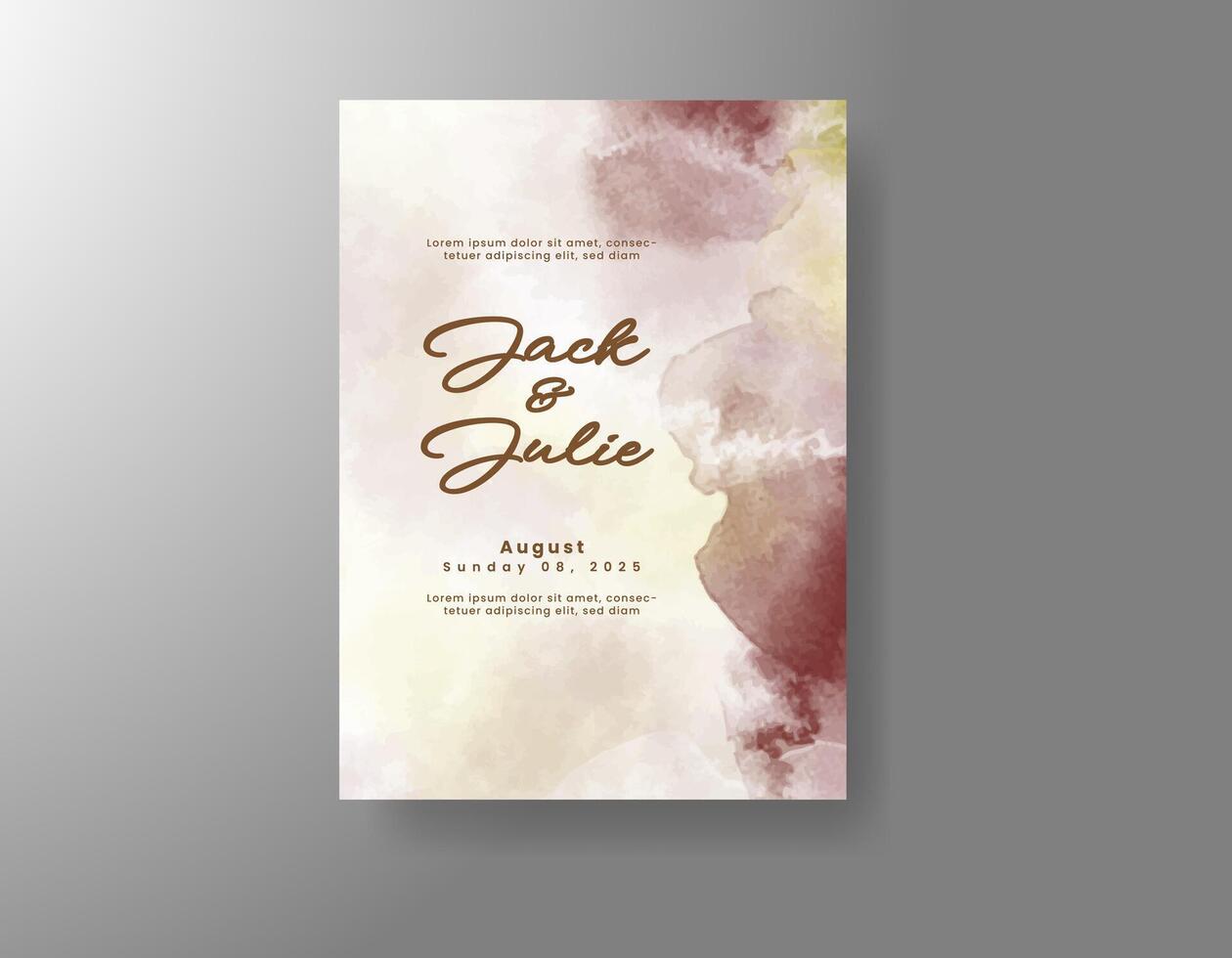 Whimsical paint patterns for wedding card. vector