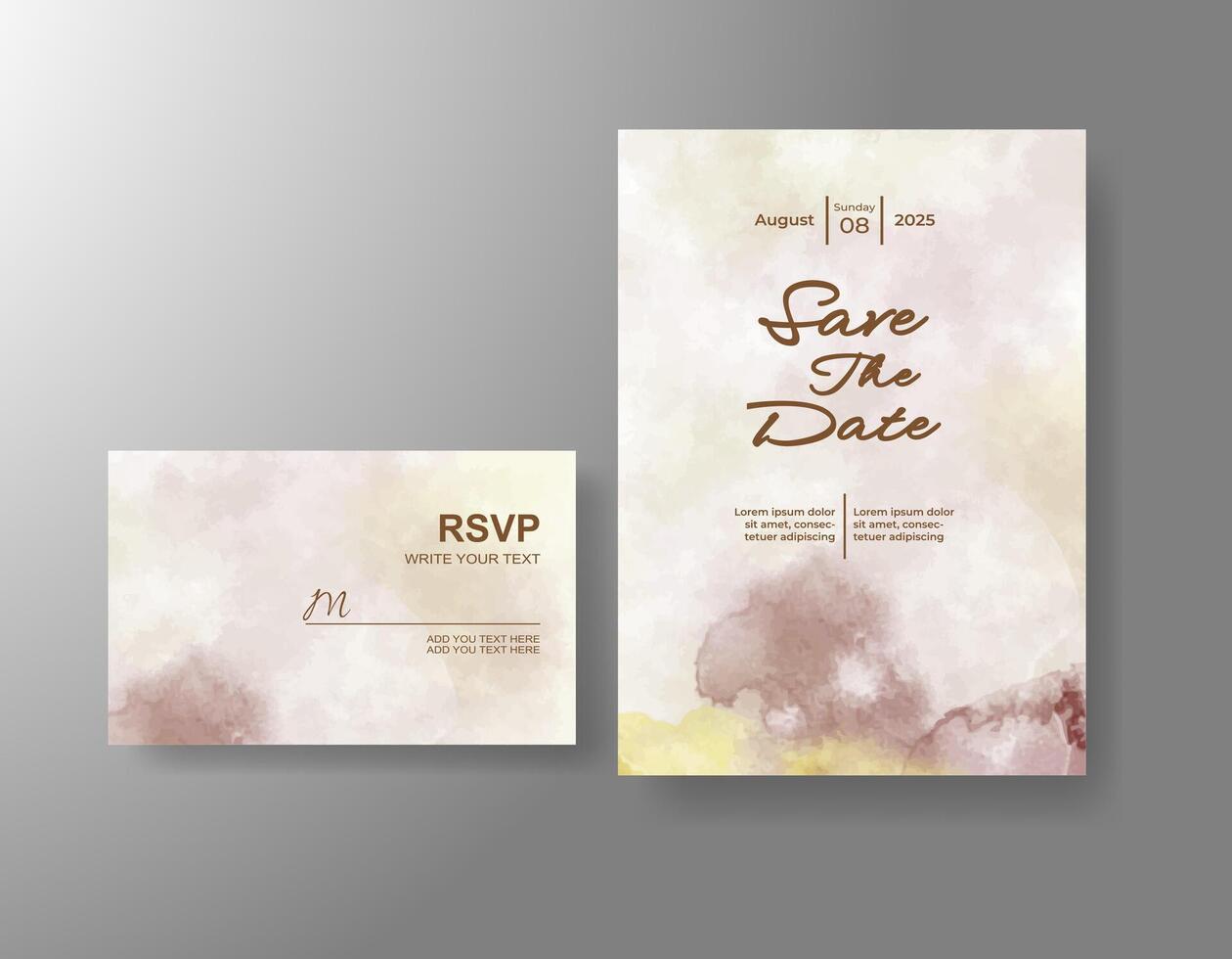 Tranquil brushstroke background for wedding invite. vector