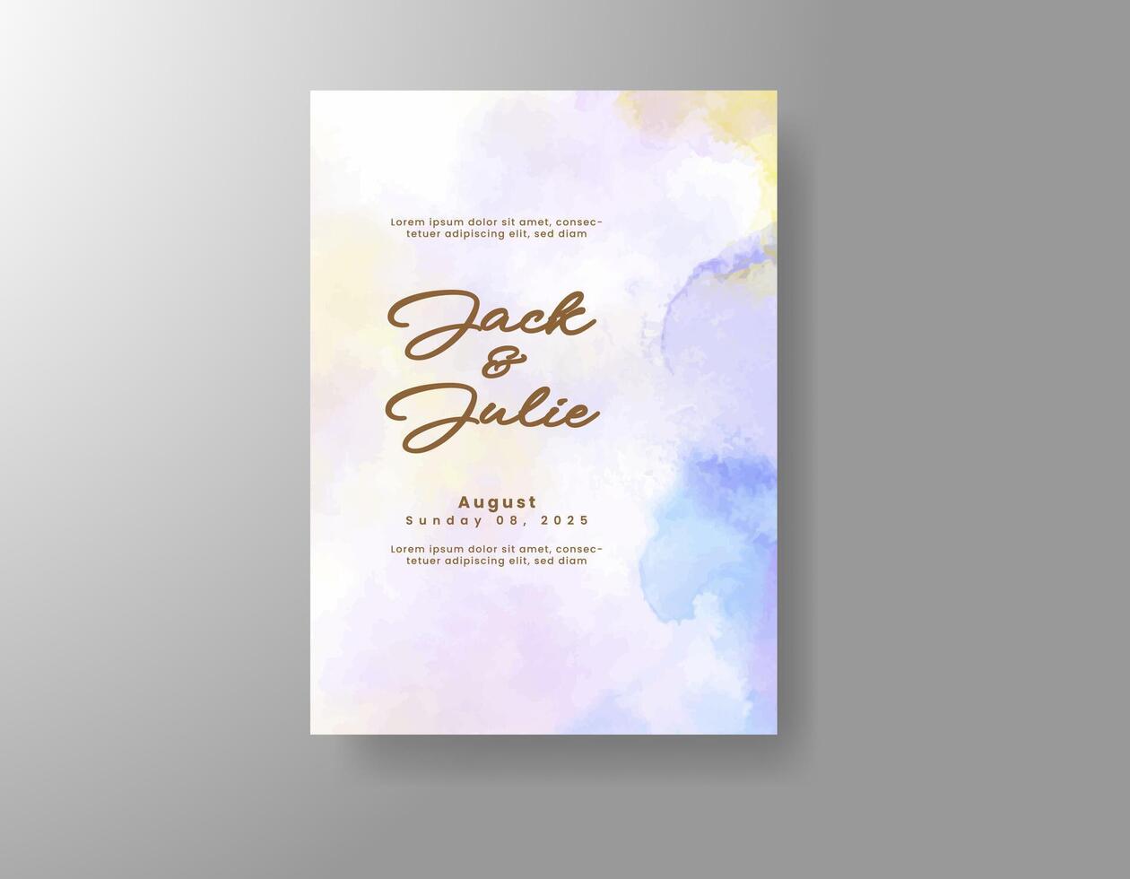 Artistic harmony in wedding invitation background. vector