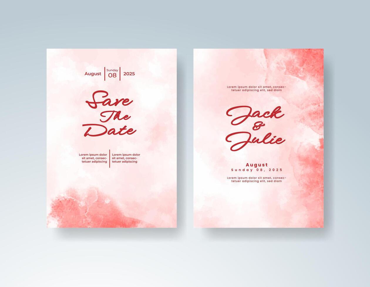 Abstract wedding invite with soft artistic background. vector