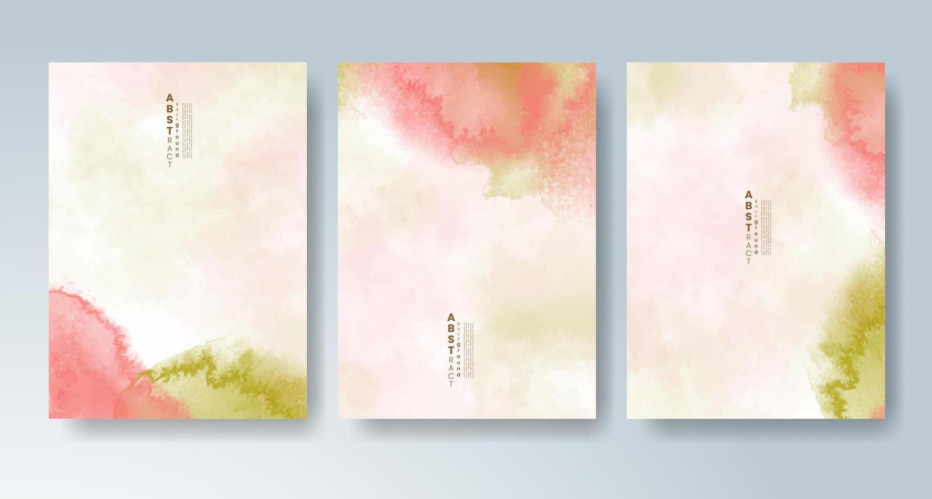 Custom watercolor designs printed on elegant cards. vector