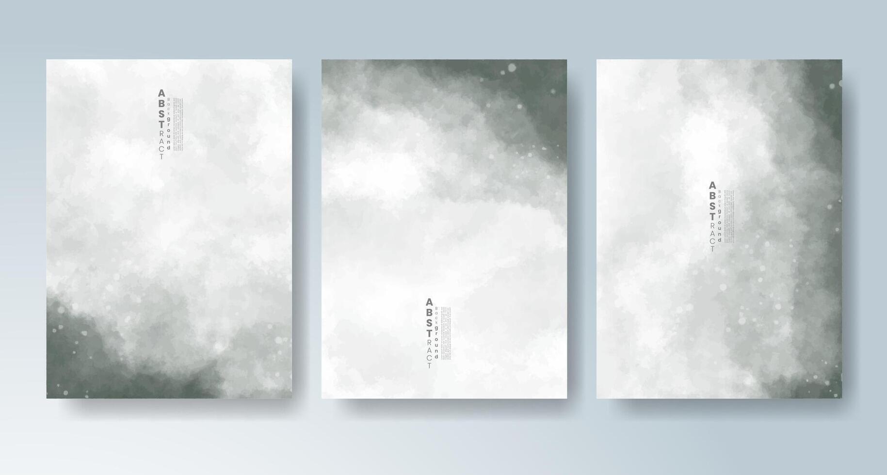 Elegant cards adorned with abstract watercolor textures. vector