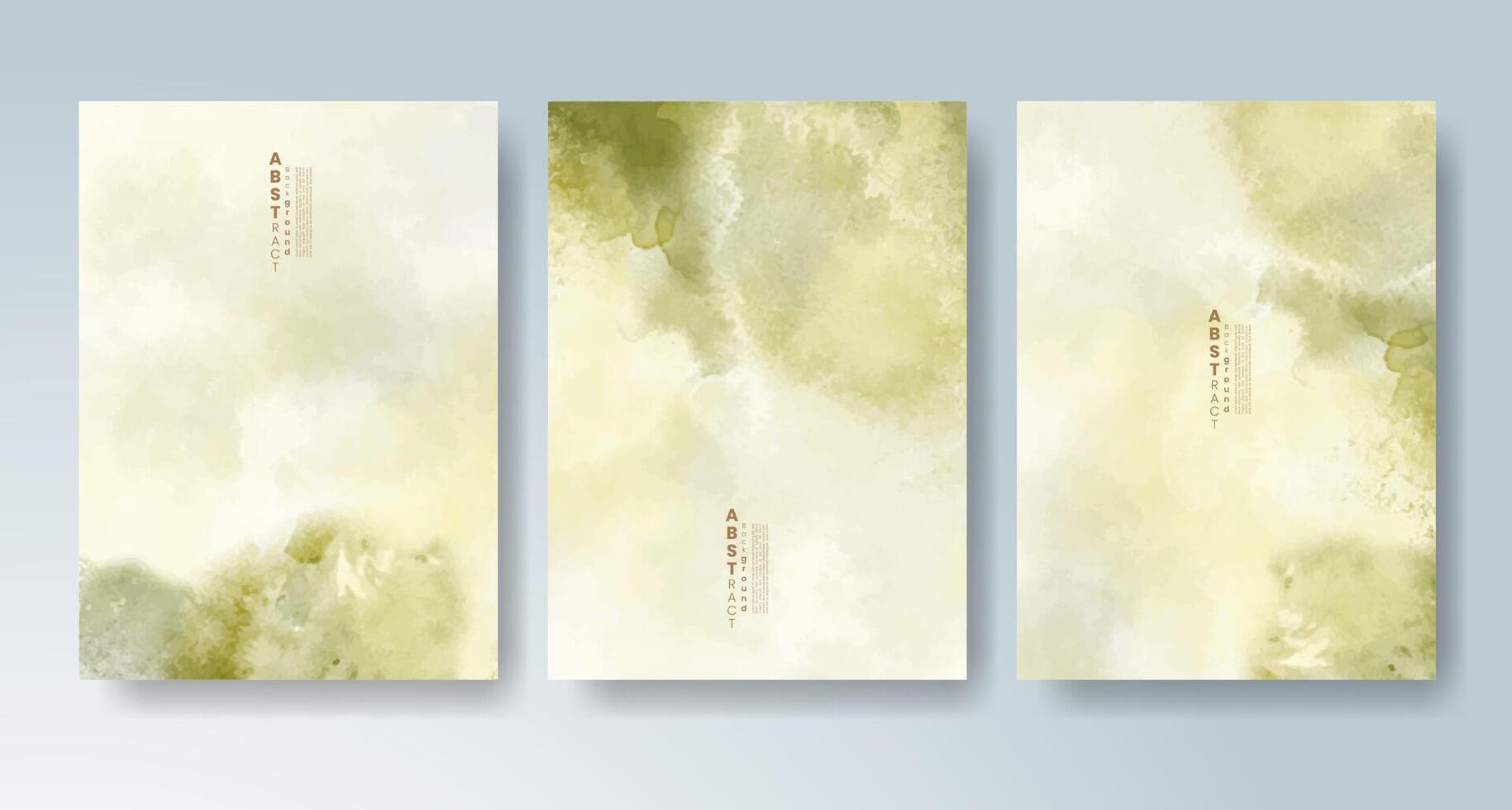 Soft flow of color in watercolor card art. vector