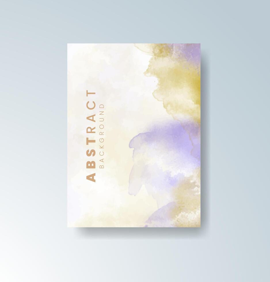 Bold washes of watercolor in card design. vector