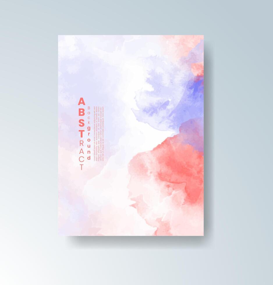 Watercolor backdrop with artistic card design. vector