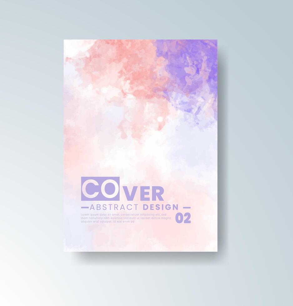 Expressive watercolor background card designs. vector