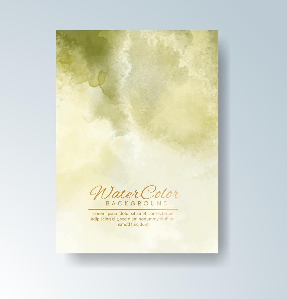 Natural flow watercolor invitation background vector
