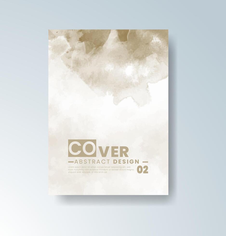 Abstract invitation with soft blended watercolor art vector