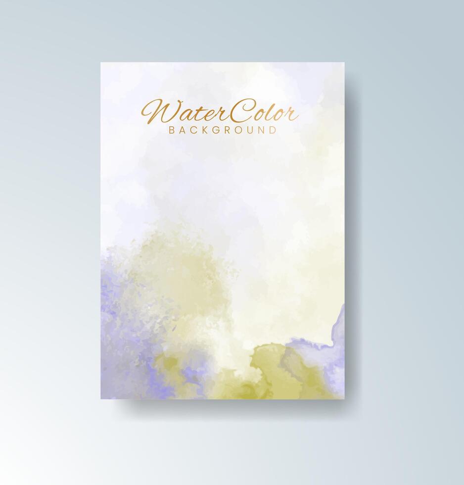 Sunset-style watercolor background on wedding invite vector