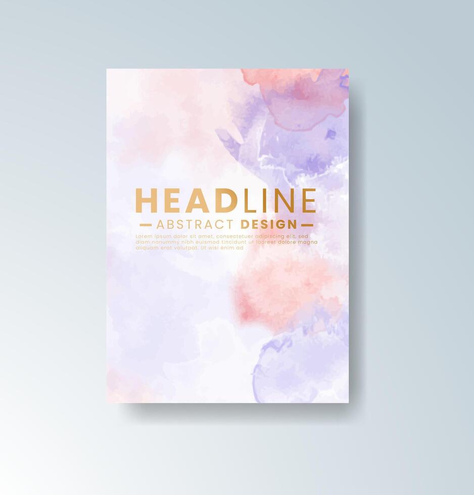 Soft coral tones in watercolor background invite vector