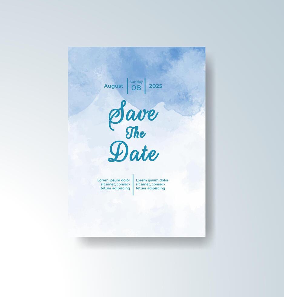 Abstract background in watercolor for wedding invite vector