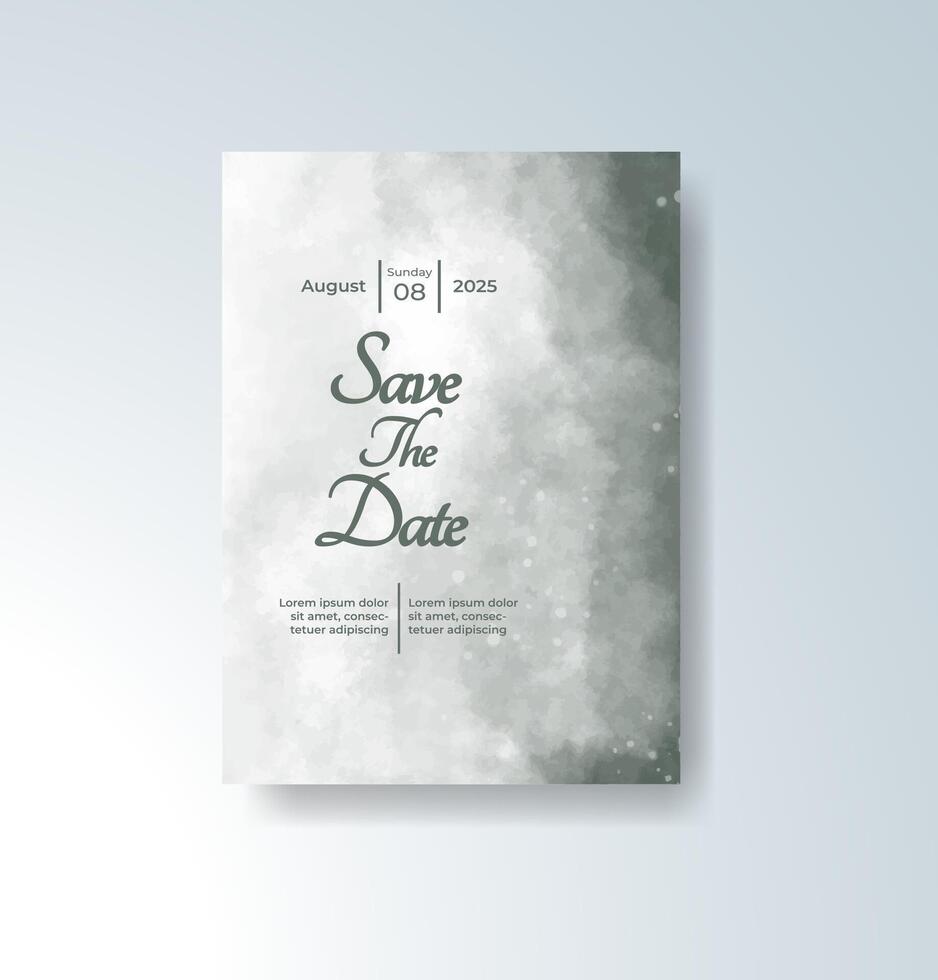 Abstract watercolor design for romantic invitation vector