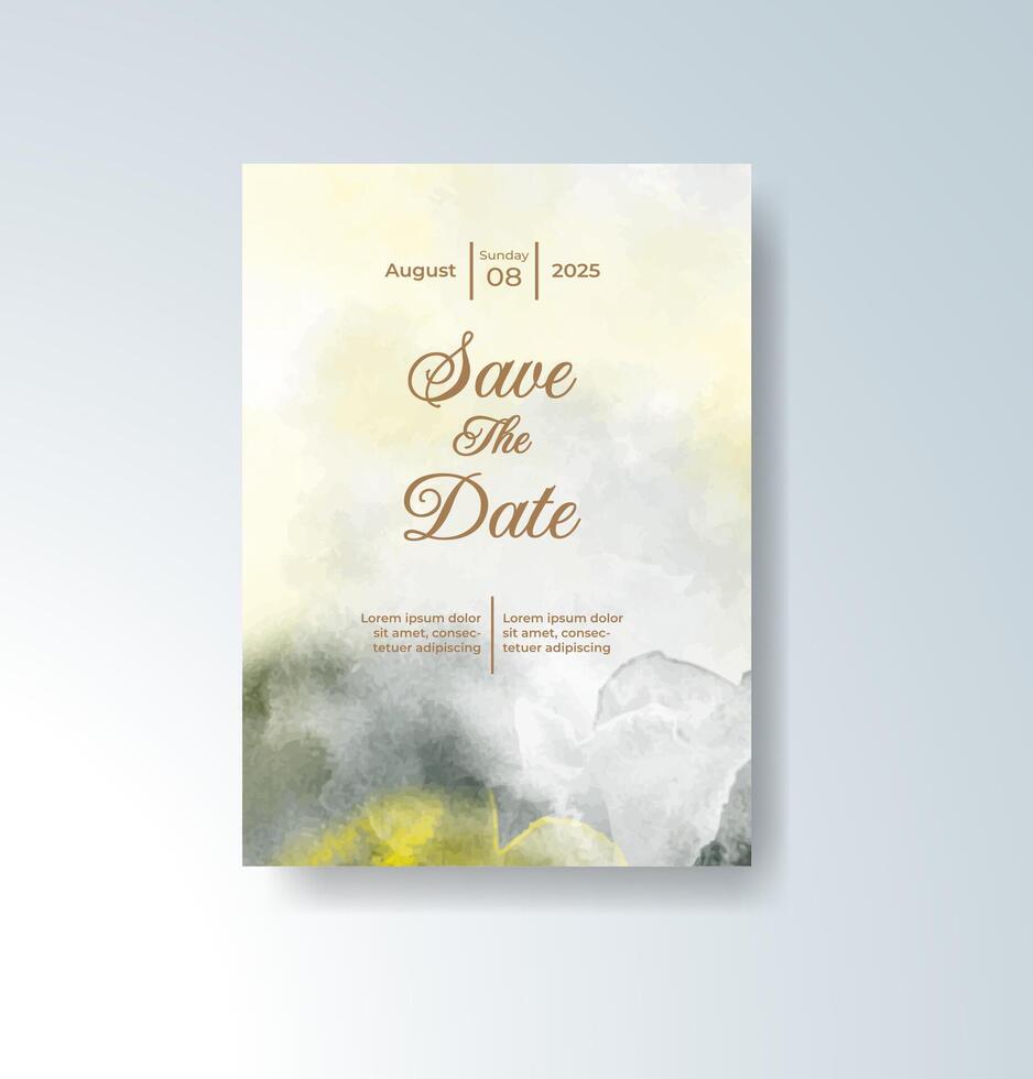 Inviting wedding design with artistic splash aesthetics vector