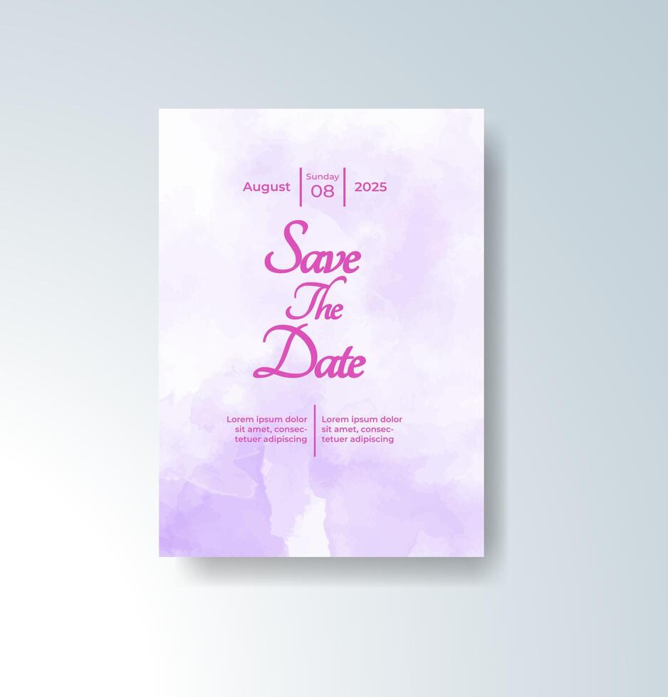 Artistic marriage invitation with brush and splash vector