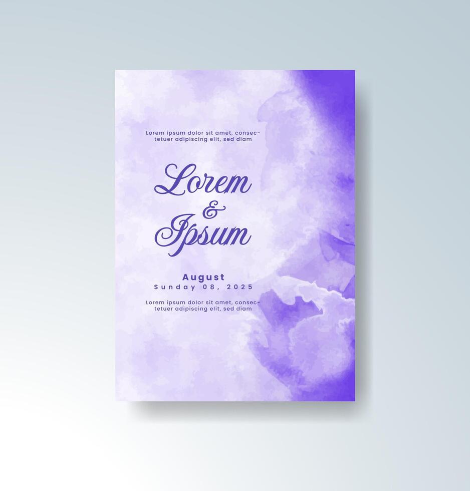 Wedding stationery with colorful abstract paint effect vector