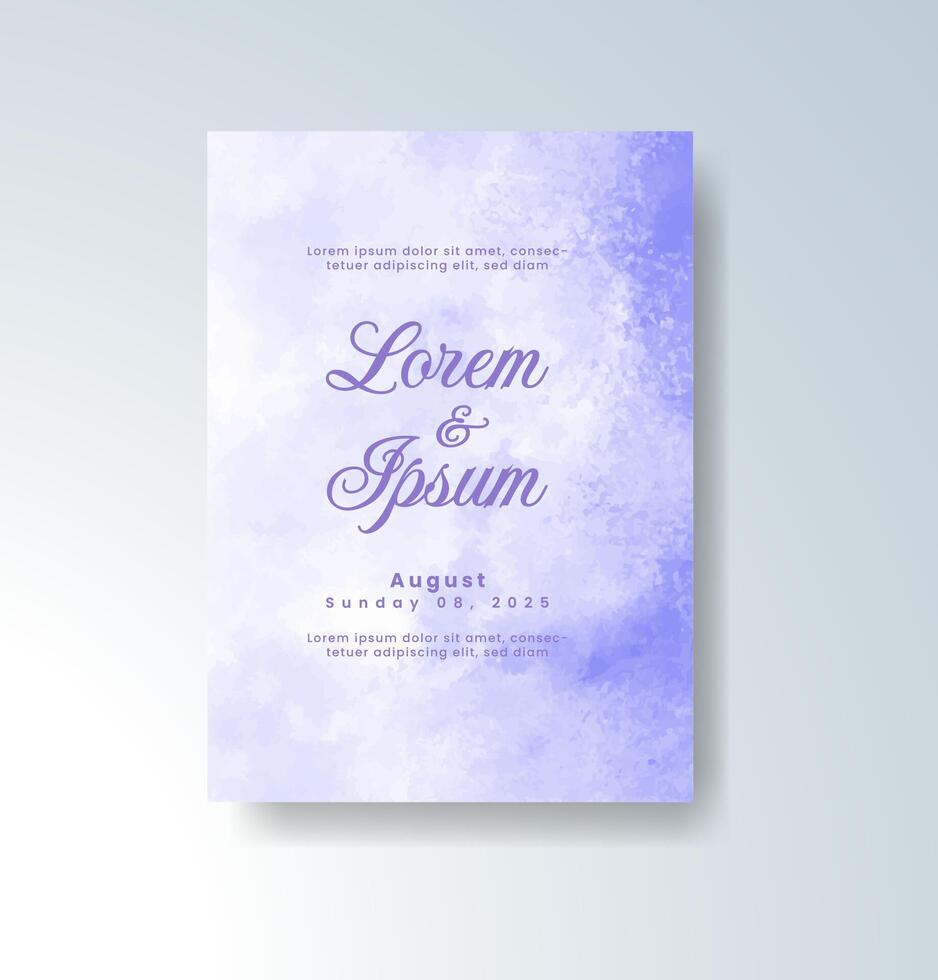 Creative abstract wedding invite with paint splash look vector