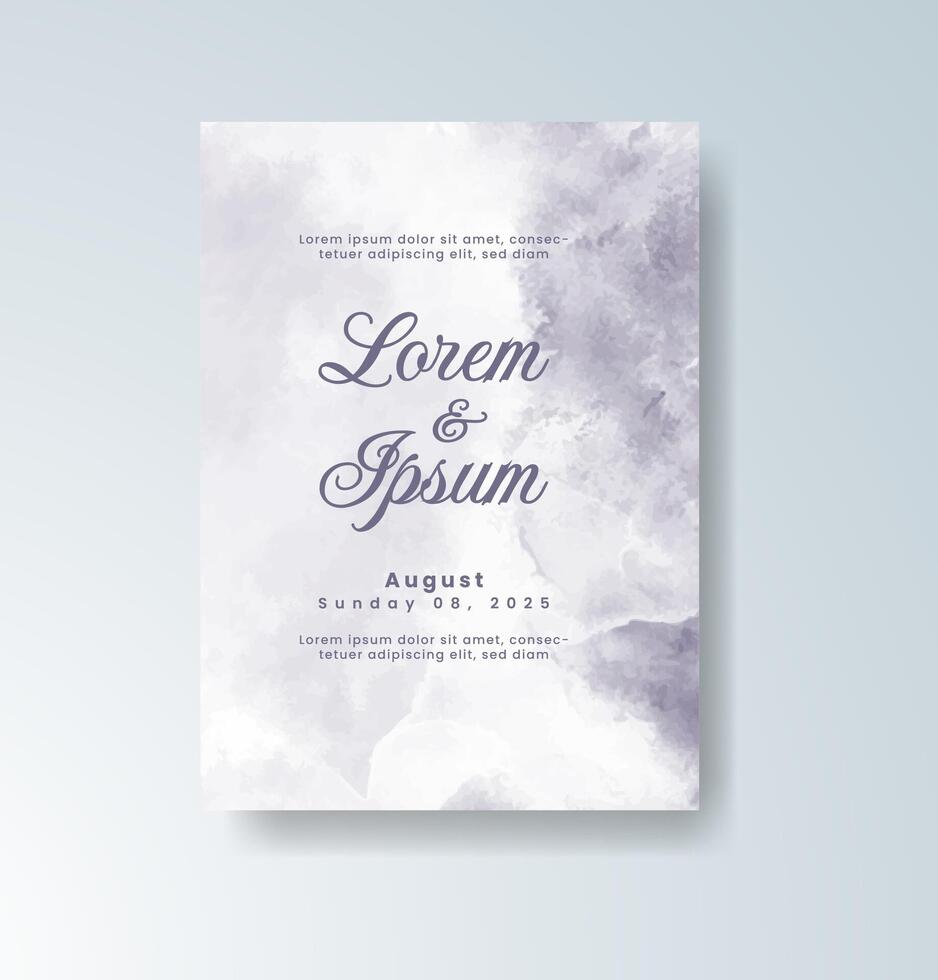 Romantic wedding invitation with artistic color flow vector