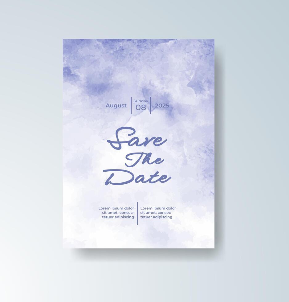 Wedding card with soft, abstract watercolor gradients vector