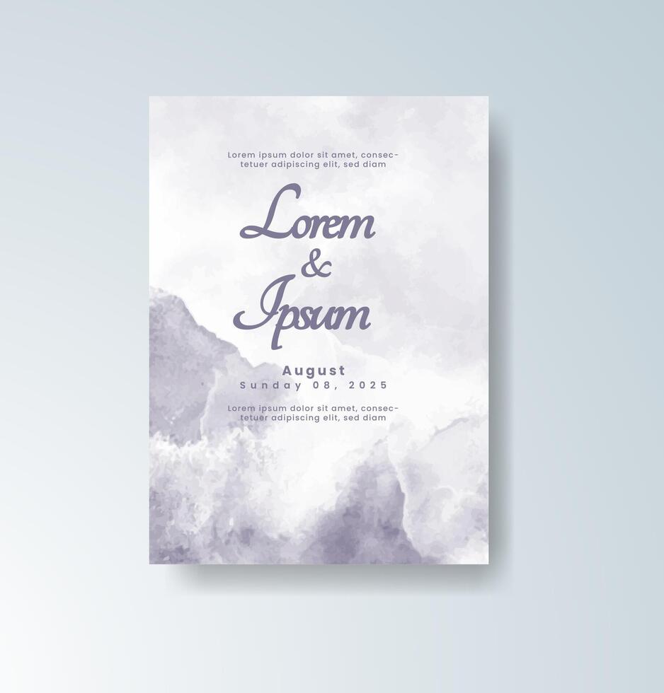 Bold and colorful wedding invitation with splash art vector