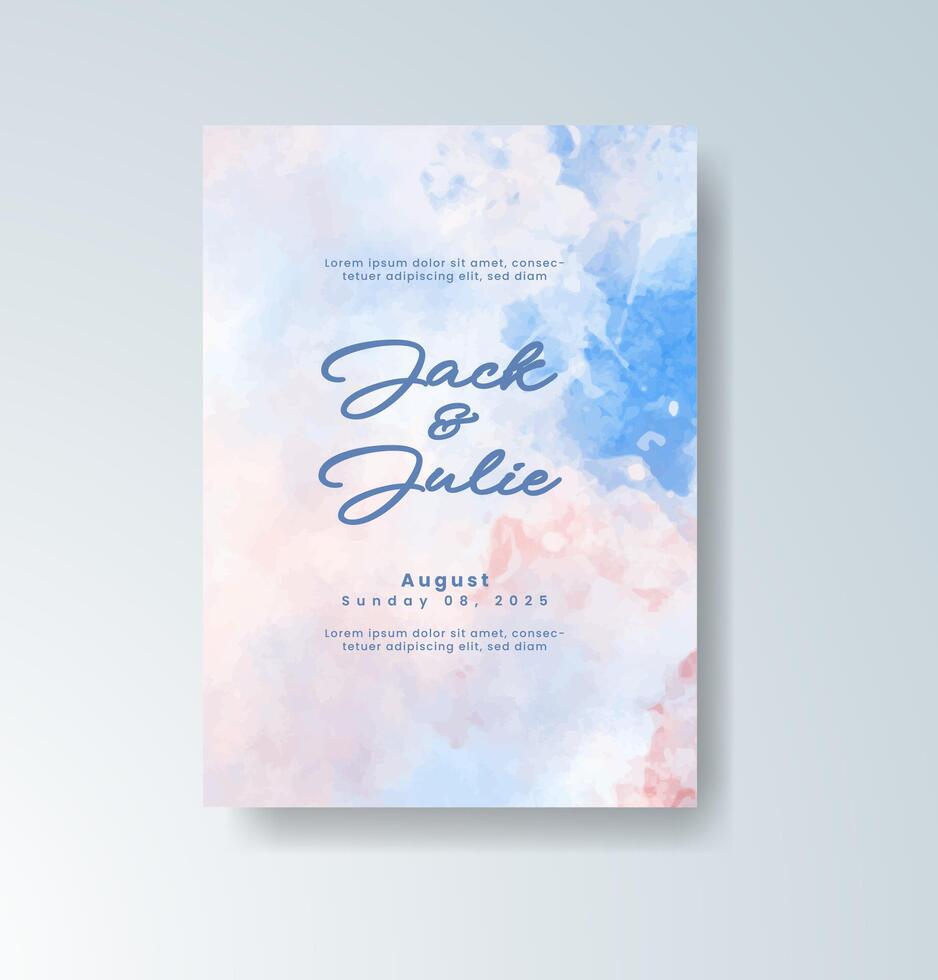 Boho classic wedding menu card vector