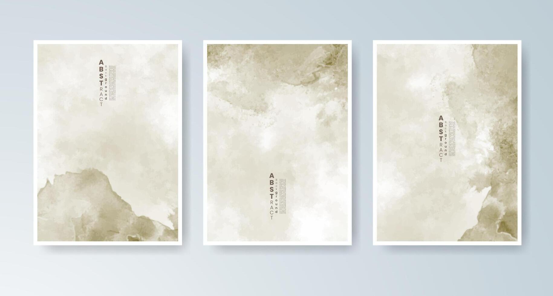 A collection of art-inspired cards with watercolor finishes. vector