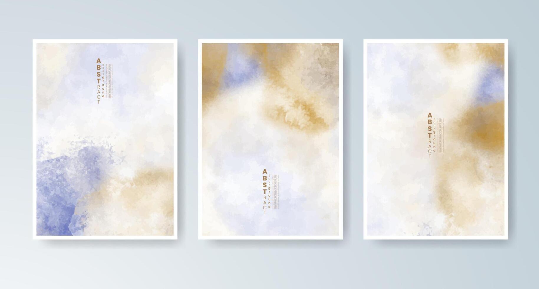 Abstract watercolor overlays for colorful and elegant cards. vector