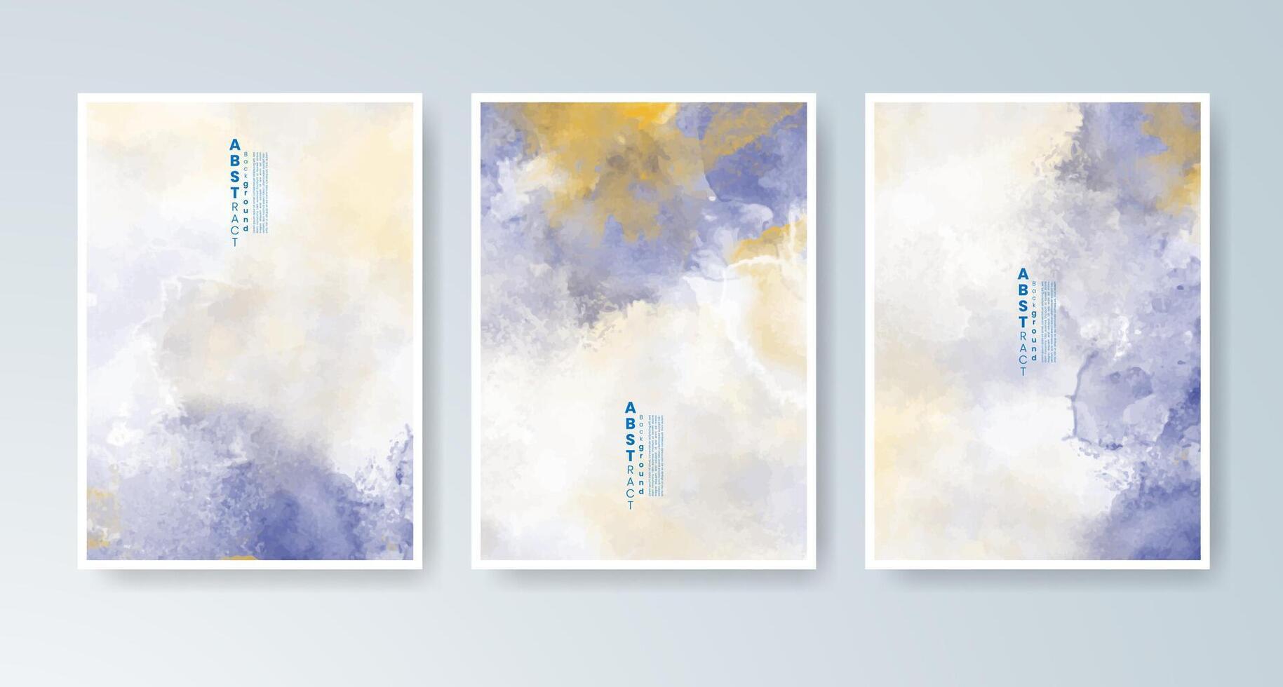 Color-blended watercolor backgrounds for custom card making. vector