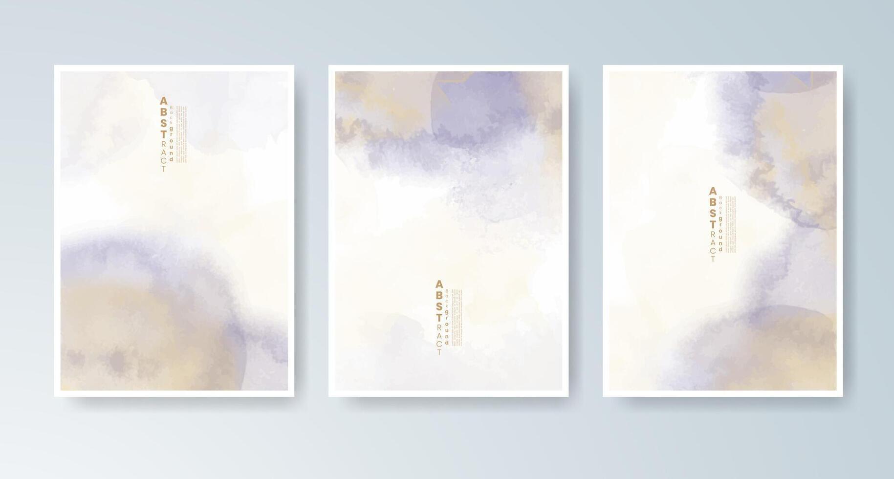 Bold watercolor brush patterns on stylish card formats. vector