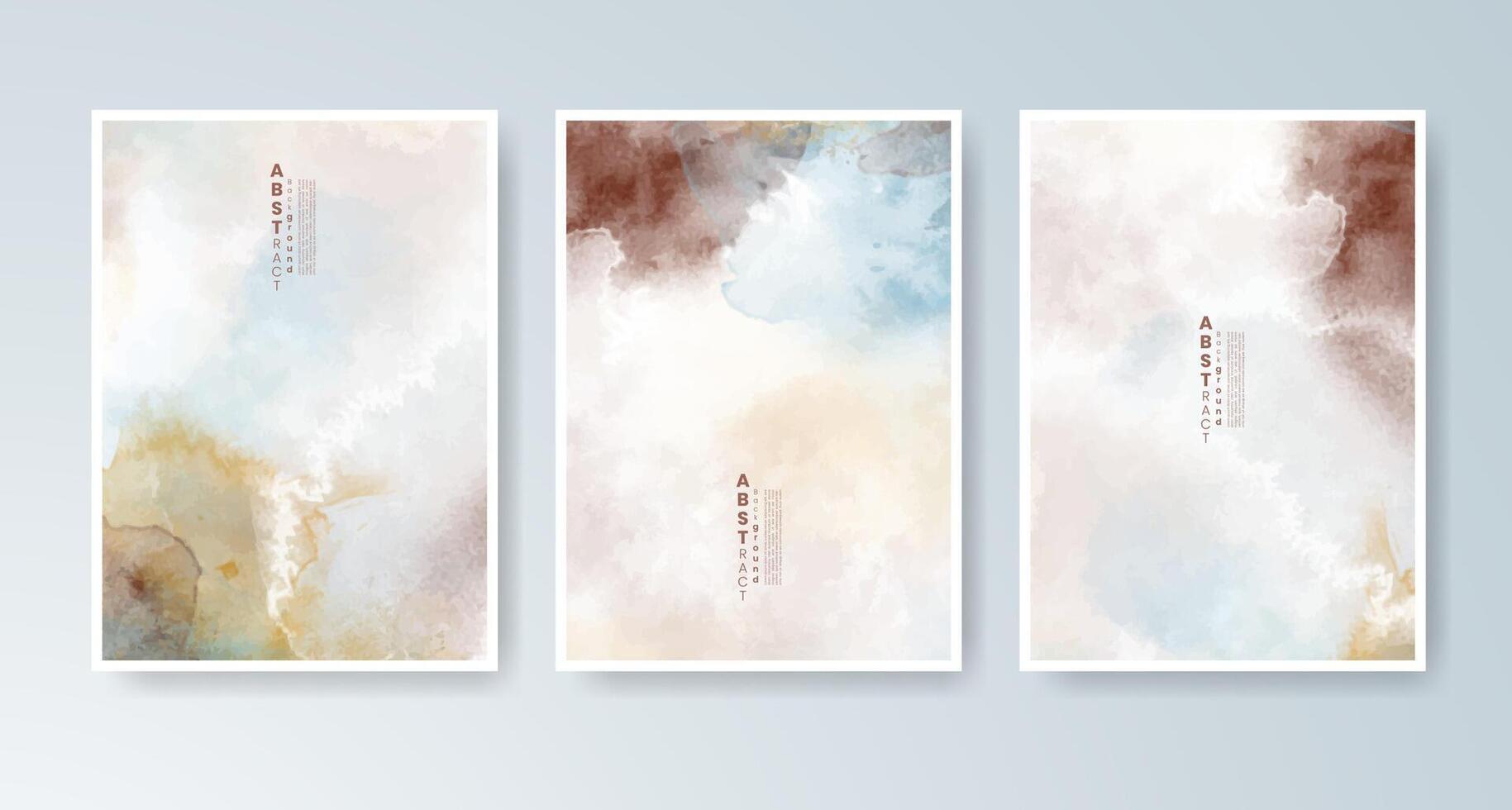 Elegant mix of color on watercolor cards, perfect for branding or personal use. vector