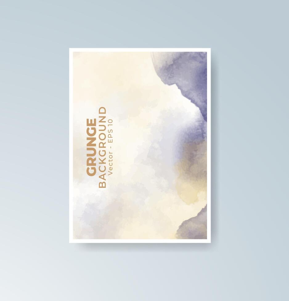 Watercolor design elements adding class to printed cards. vector
