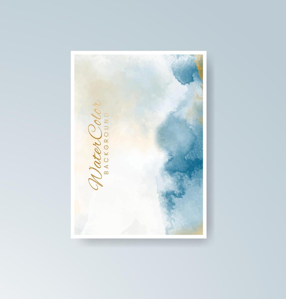 Simple designs with artistic watercolor movement. vector