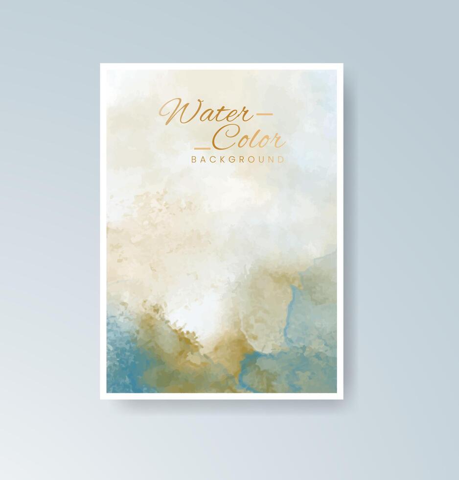 High-end card templates with watercolor brush elegance. vector