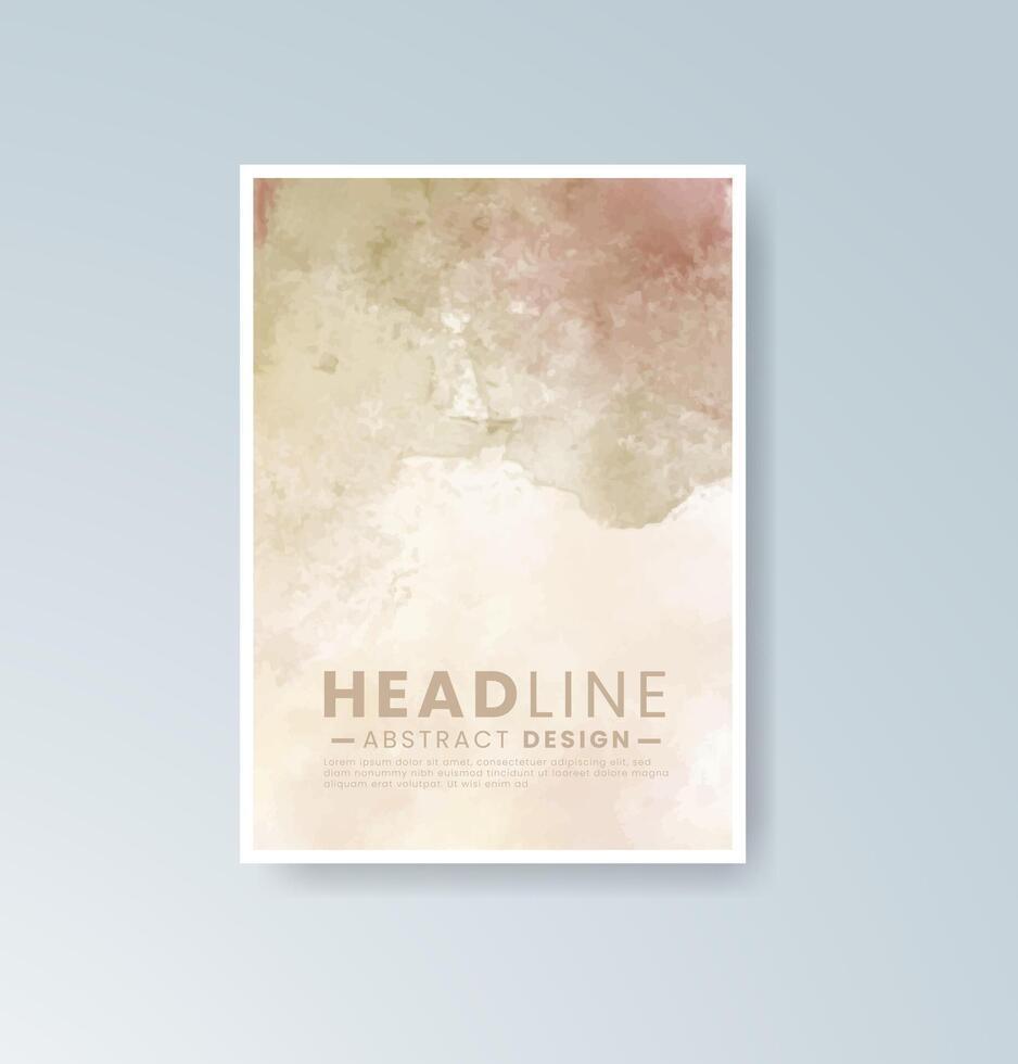 Organic watercolor backdrops for special date keepsakes. vector