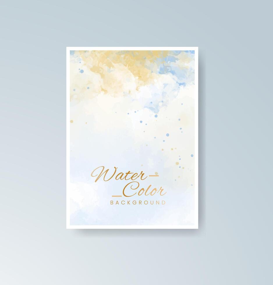 Invitations featuring gentle watercolor design elements. vector