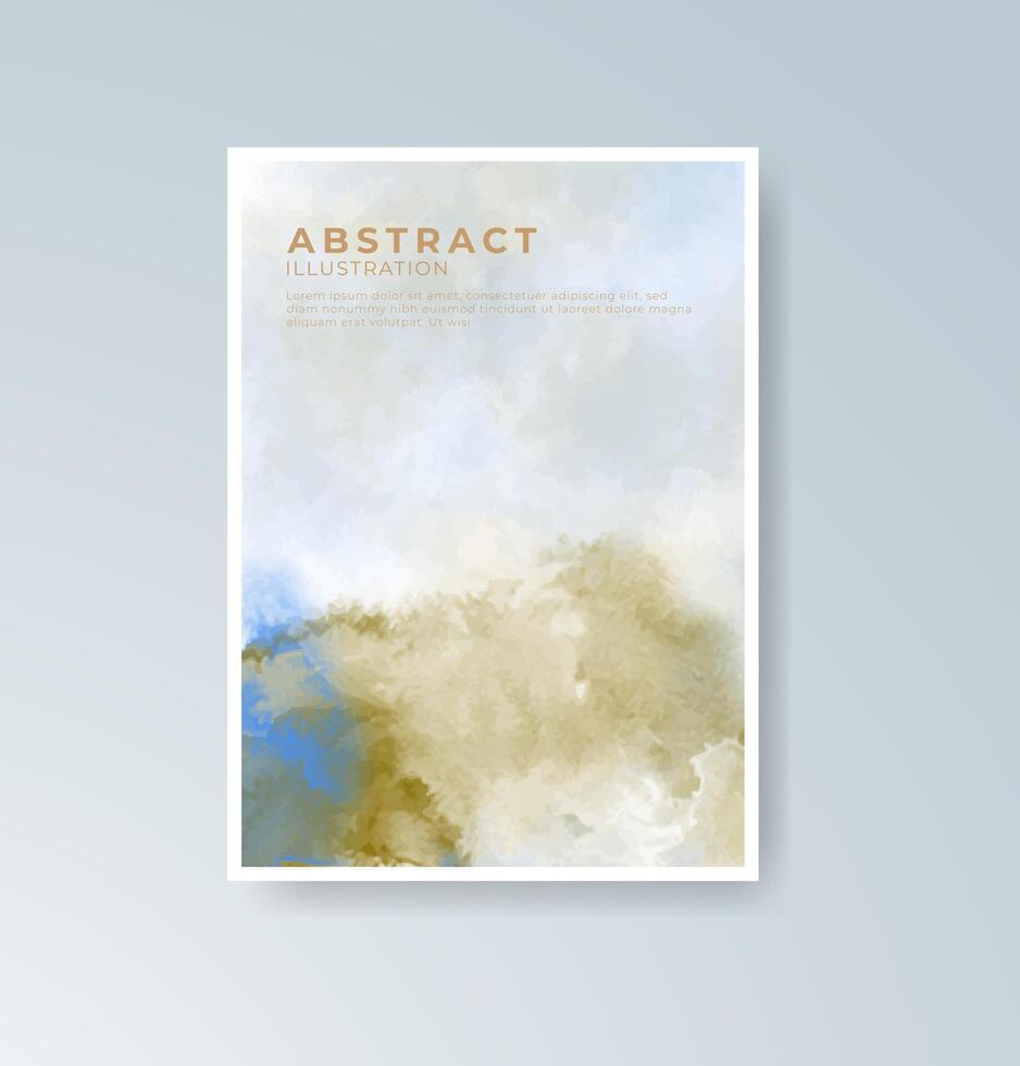 Quiet elegance captured in watercolor card art vector