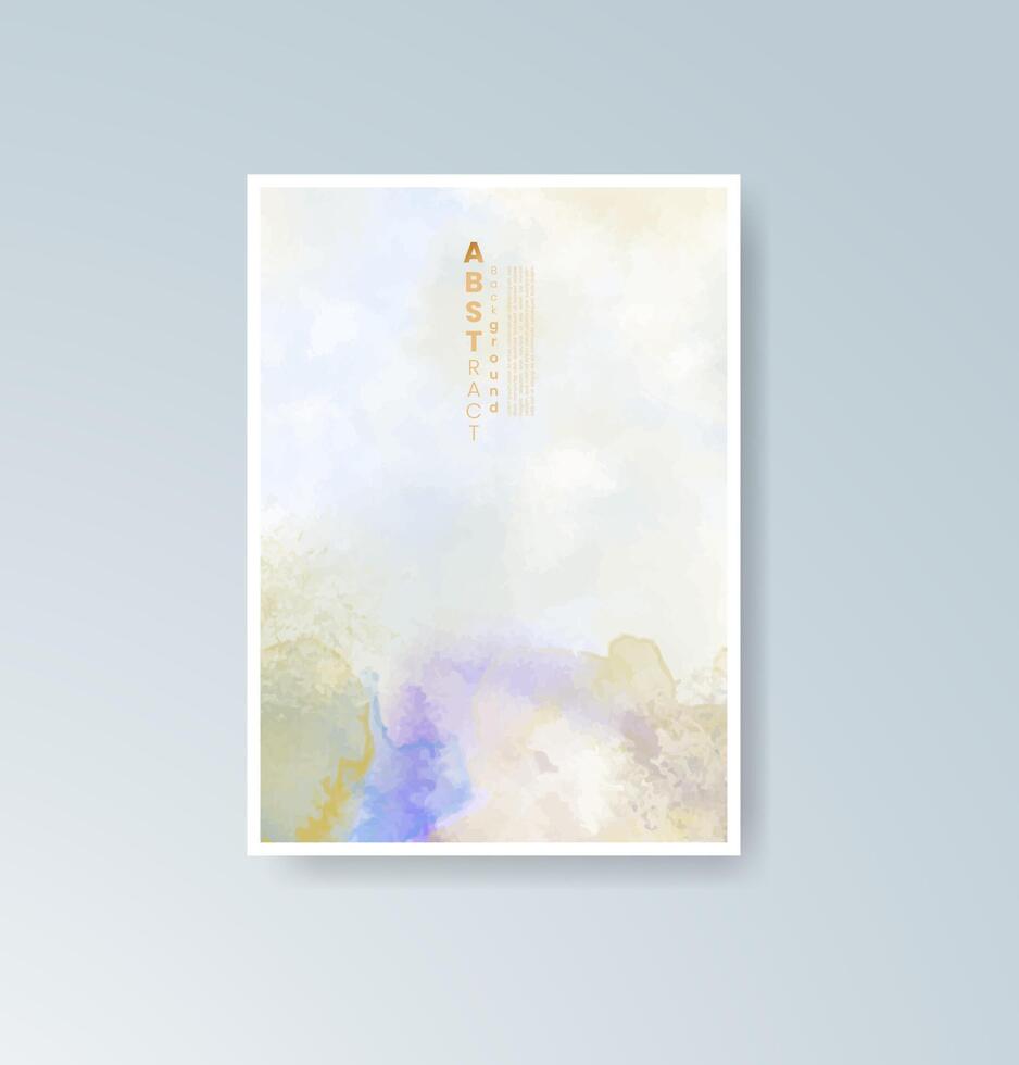 Watercolor aesthetics used in creative card layout design. vector
