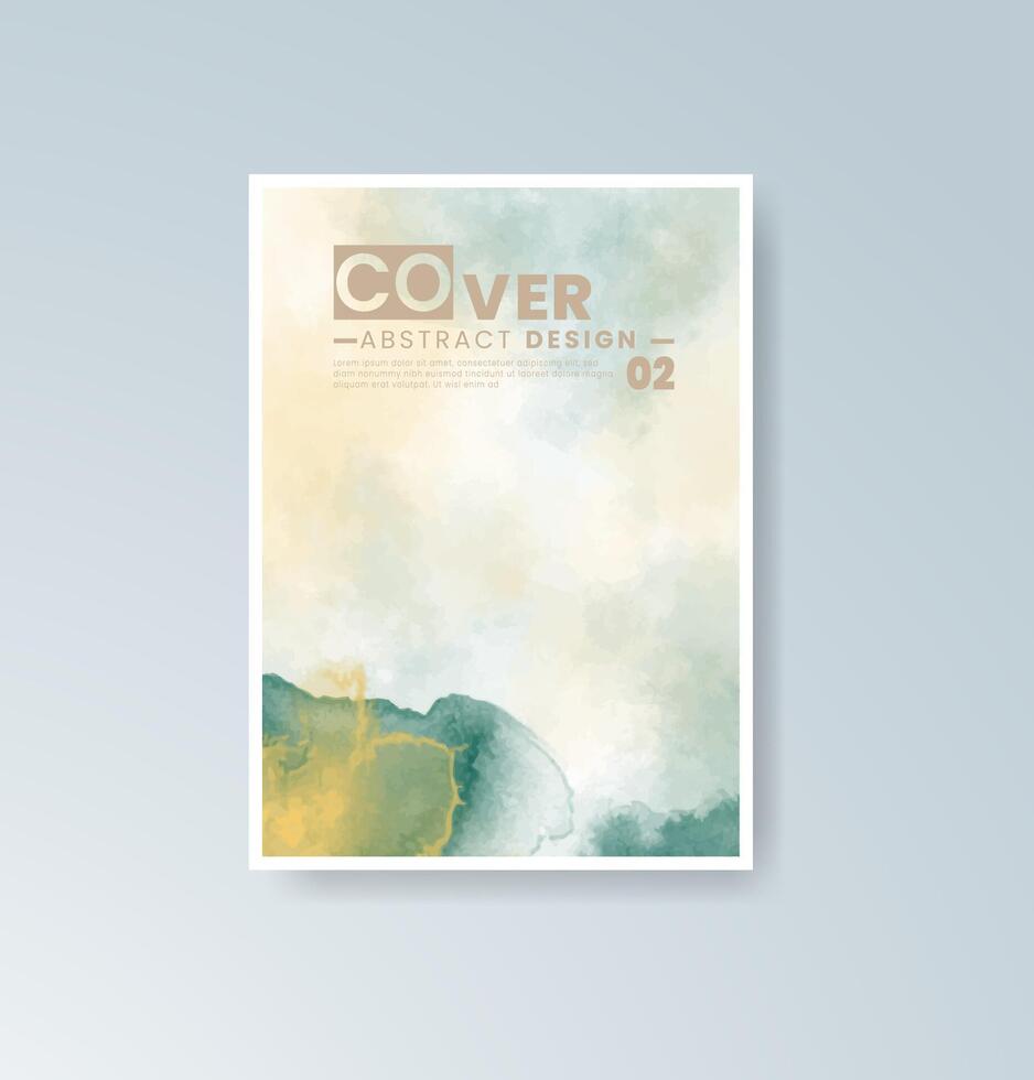 Light, flowing watercolors designed for memorable cards. vector