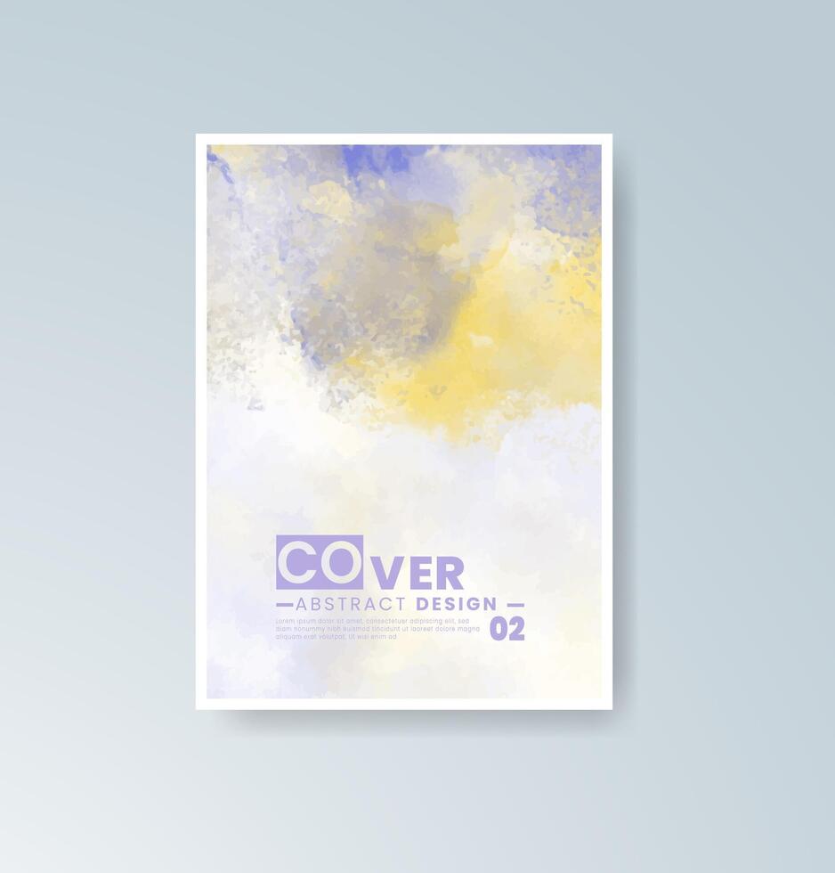 Watercolor card templates for online and printed use. vector