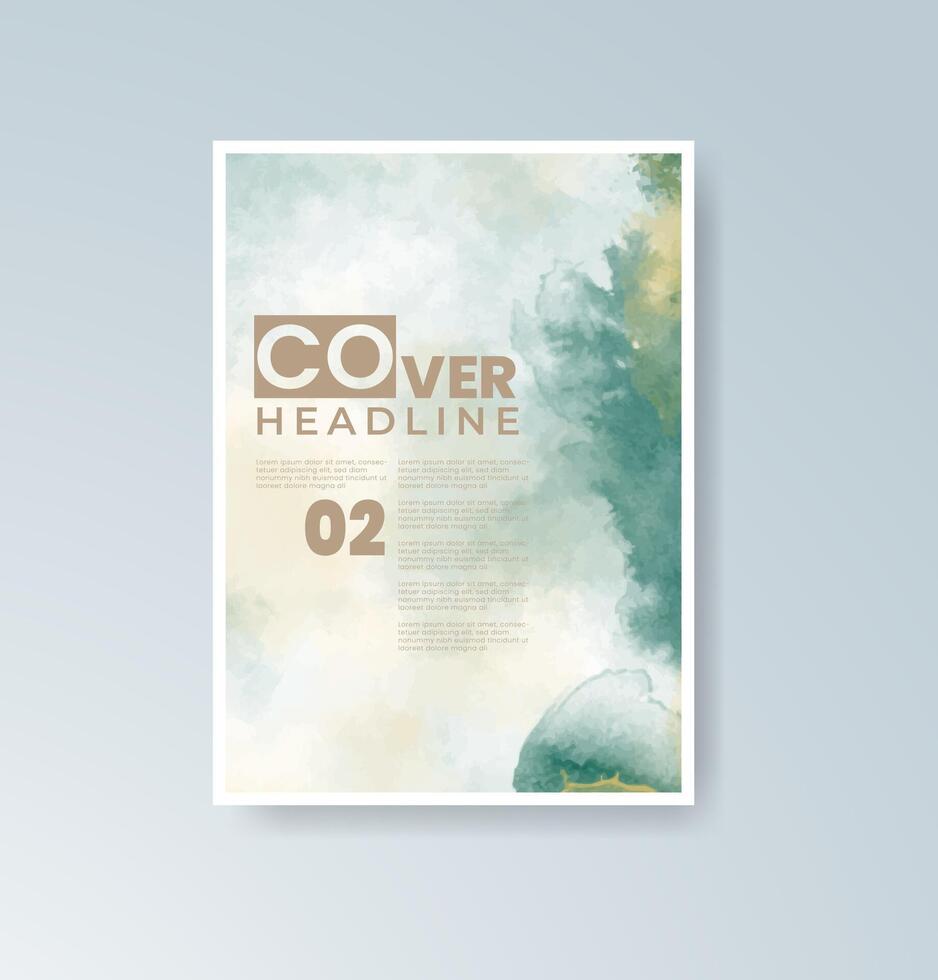 Expressive watercolor art for modern greeting cards. vector