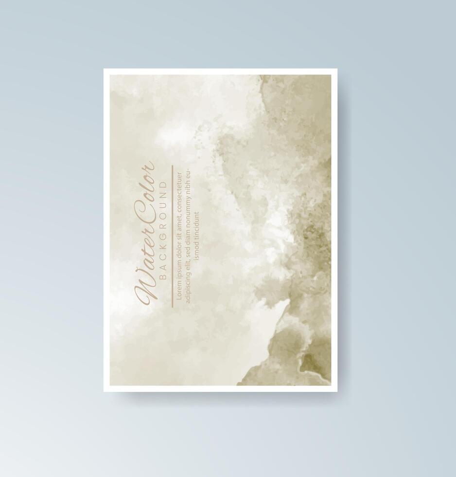 Artistic card backgrounds with abstract watercolor forms. vector