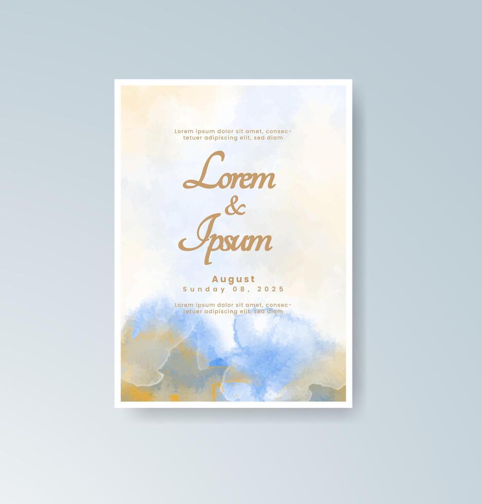 Winter custom wedding invitation card vector