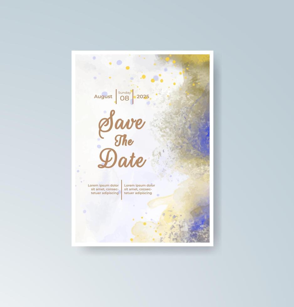 Modern gold-foiled rehearsal dinner invite vector