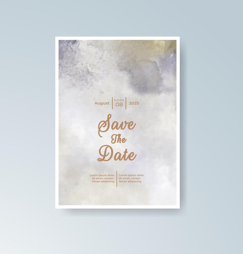 Botanical watercolor table number card color vector