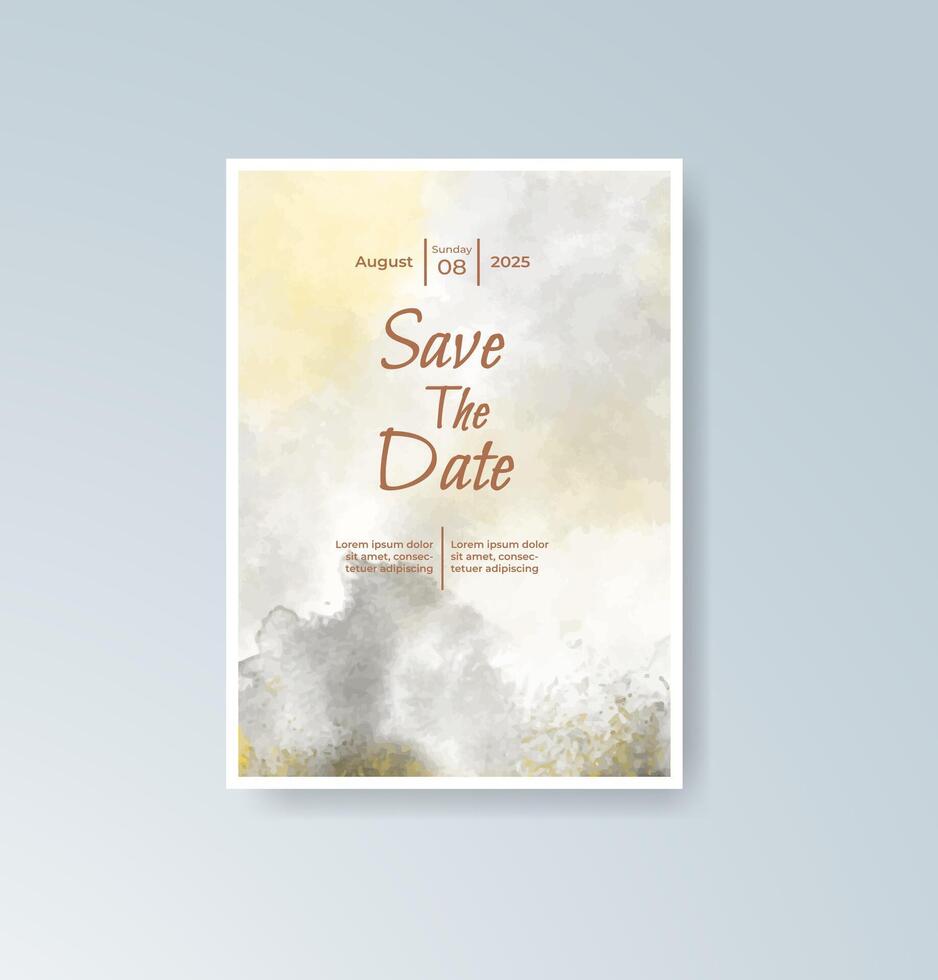 Botanical watercolor table number card vector