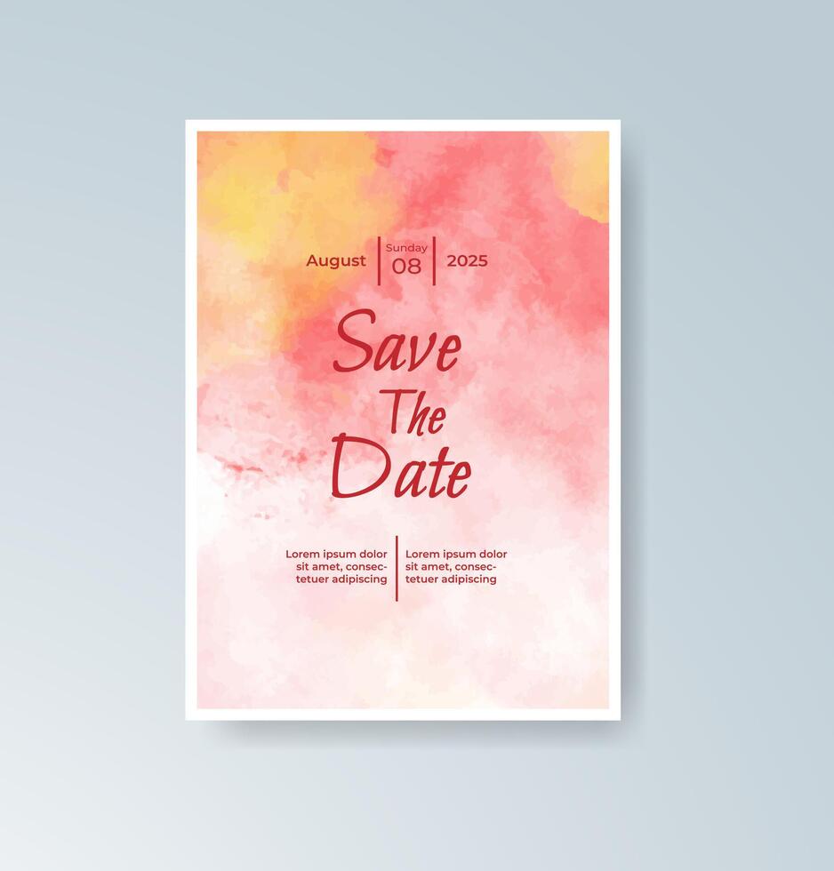 Summer romantic wedding program vector