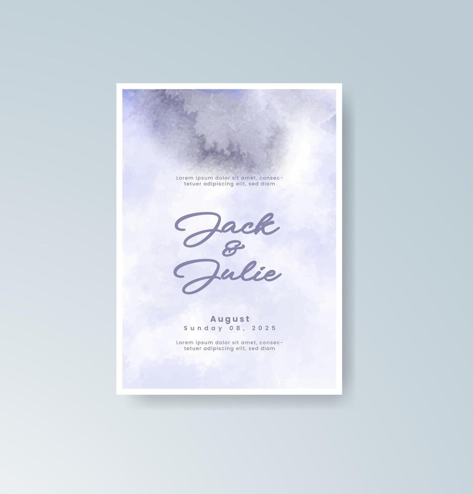 Spring watercolor wedding program vector