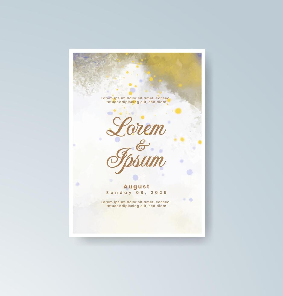 Spring hand-painted wedding program vector